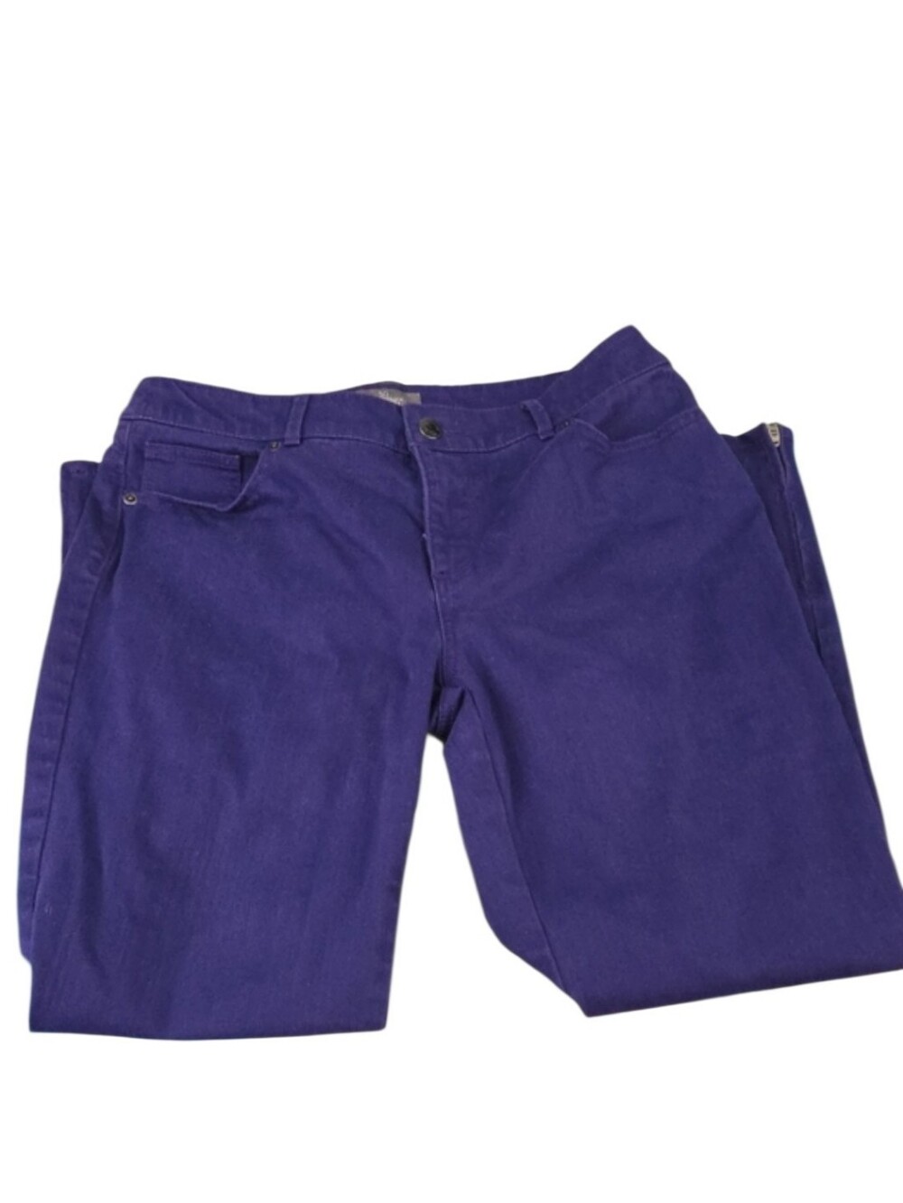 Chico's Deep Purple Slimming Pants - Picture 2 of 5